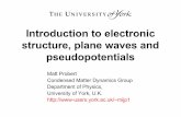 Introduction to electronic structure, plane waves and ...