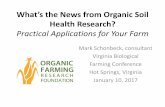 What’s the News from Organic Soil