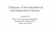Critiques of the Neoliberal Development Policies