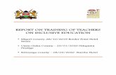 REPORT ON TRAINING OF TEACHERS ON INCLUSIVE EDUCATION