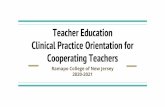 Teacher Education Clinical Practice Orientation