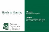 Hotels to Housing Moderator Speakers