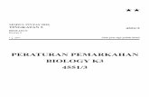 PERATURAN PEMARKAHAN BIOLOGY K3 4551/3