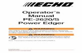 Operator’s Manual PE-2620/S Power Edger