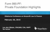 Form 990-PF: Private Foundation Highlights
