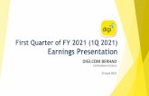 First Quarter of FY 2021 (1Q 2021) Earnings Presentation