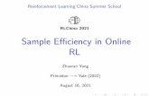 Sample Efficiency in Online RL