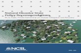 Natural Disaster State Policy Recommendations