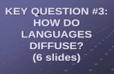 KEY QUESTION #3: HOW DO LANGUAGES DIFFUSE? (6 slides)