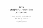 Java Chapter 7: Arrays and Array Lists