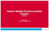 Random Vibration Procedures and Best Practices