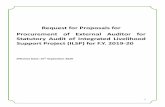 Request for Proposals for Procurement of External Auditor ...