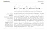 Influence of Larval Habitat Environmental Characteristics ...
