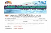 GRAND TEST-8 Sri Chaitanya IIT Academy, India
