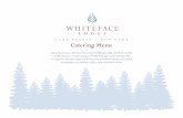 Catering Menu - The Whiteface Lodge
