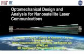 Optomechanical Design and Analysis for Nanosatellite Laser ...