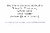 The Finite Element Method in Scientific Computing MATH ...
