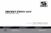 JOINT RESTRAINT PRODUCTS IMPORT PRICE LIST