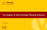 The Display of Affect through Physical Behavior