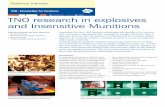 TNO research in explosives and Insensitive Munitions