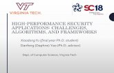 HIGH-PERFORMANCE SECURITY APPLICATIONS: CHALLENGES ...