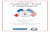 38th Annual National Trial Competition