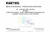 M. Processor K Jaw Blade - Piercing Tip Main & Install