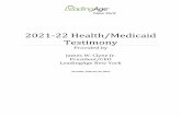 2021-22 Health/Medicaid Testimony