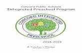 Concord Public Schools Integrated Preschool Program