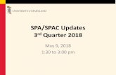 SPA/SPAC Updates rd Quarter 2018 - umaryland.edu