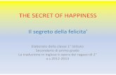 THE SECRET OF HAPPINESS - Diesse