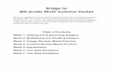 Bridge to 8th Grade Math Summer Packet