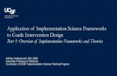 Application of Implementation Science Frameworks to Guide ...