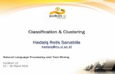 Classification & Clustering Hadaiq Rolis Sanabila