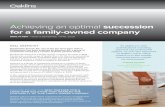 Achieving an optimal succession for a family-owned company