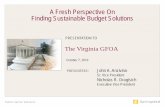 A Fresh Perspective On Finding Sustainable Budget Solutions