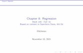 Chapter 8: Regression