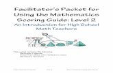 Facilitator’s Packet for Using the Mathematics Scoring ...