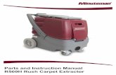 Parts and Instruction Manual R500H Rush Carpet Extractor