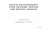 DATA DICTIONARY FOR SEVERE SEPSIS OR SEPTIC SHOCK