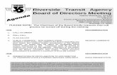 Riverside Transit Agency Board of Directors Meeting