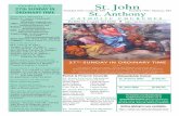27th SUNDAY IN October 3, 2021 St. John ORDINARY TIME St ...