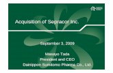Acquisition of Sepracor Inc. - ds-pharma.com
