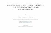 GLOSSARY OF KEY TERMS IN EDUCATIONAL RESEARCH