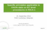 Specific principles applicable to FADN data on EC level ...