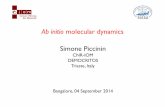 Ab initio molecular dynamics Simone Piccinin
