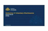 Solvency II Voluntary Disclosures