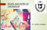RIGHTS AND DUTIES OF PARTNERSHIP
