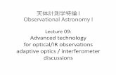 Lecture 09: Advanced technology for optical/IR ...