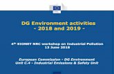 DG Environment activities - 2018 and 2019